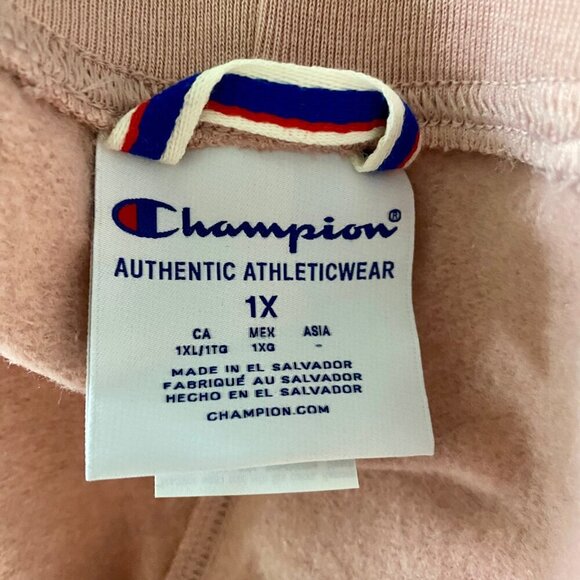 Champion Pink Joggers Sweatpants 2 Pockets Drawstring Waist Size 1X - Picture 6 of 6